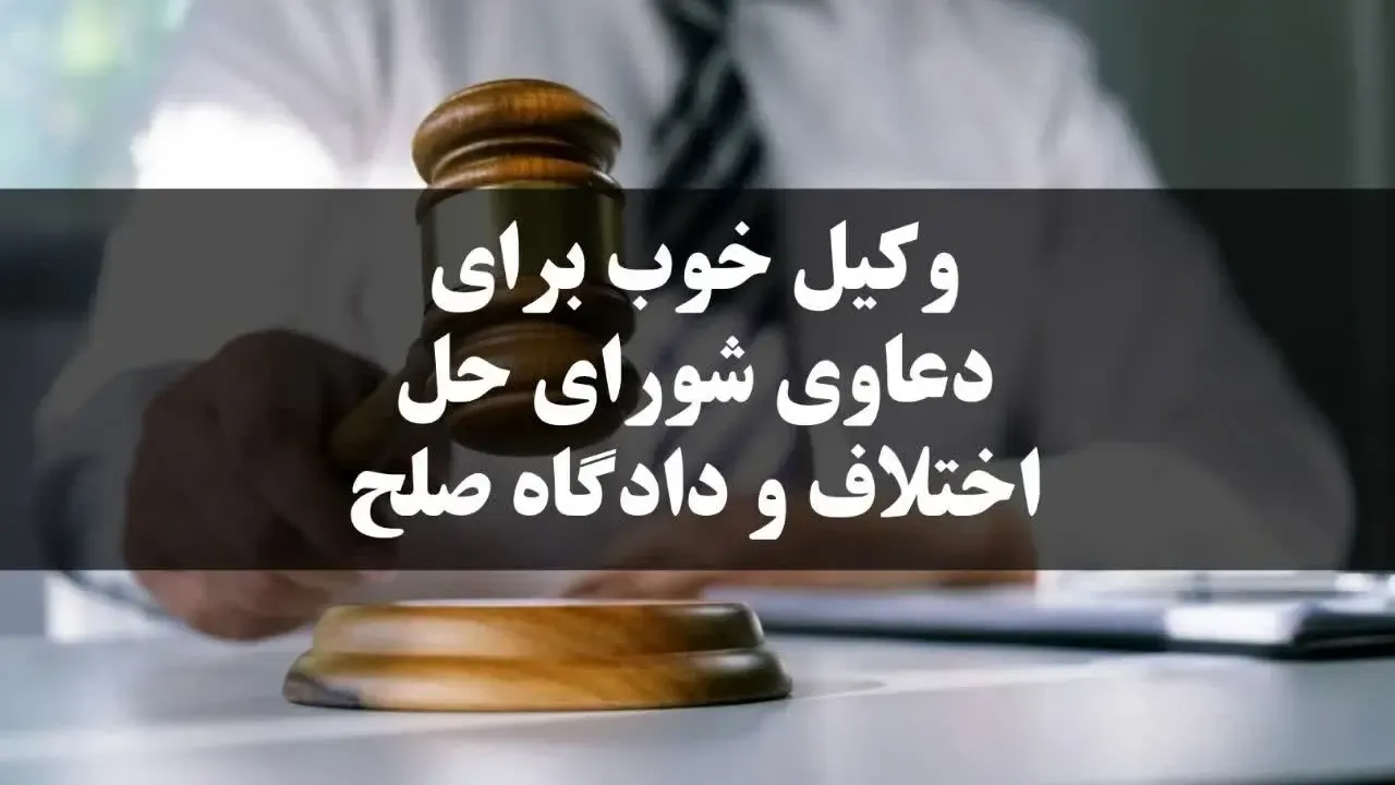 وکیل برای دعاوی شورای حل اختلاف - دادگاه صلح
